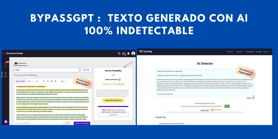 BypassGPT: Convierte Texto AI en Contenido Libre de Plagio