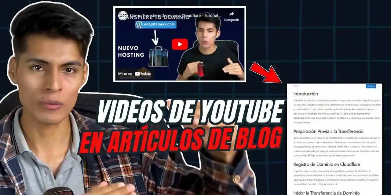 Convierte Videos de YouTube en Blogs con Video to Blog AI