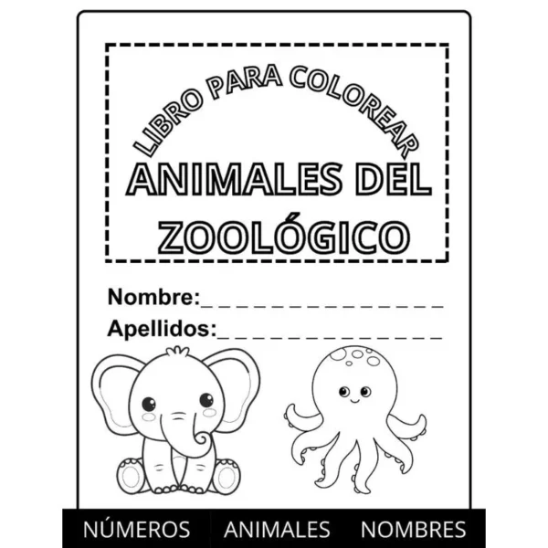 Libro de Colorear Animales 1-3 Años