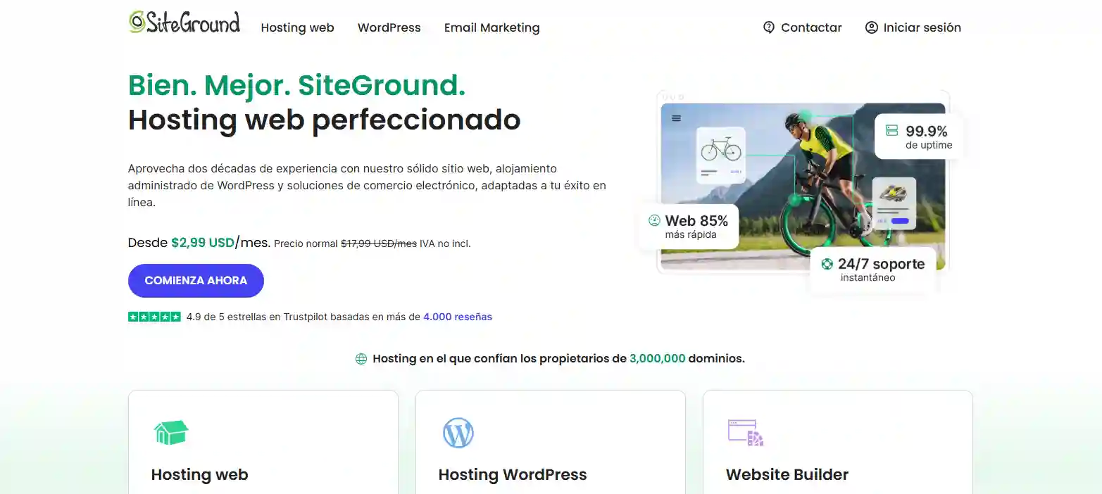 SiteGround SiteGround Contratar Hosting